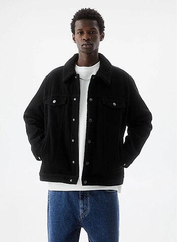 Pull&bear Yünlü Denim Ceket