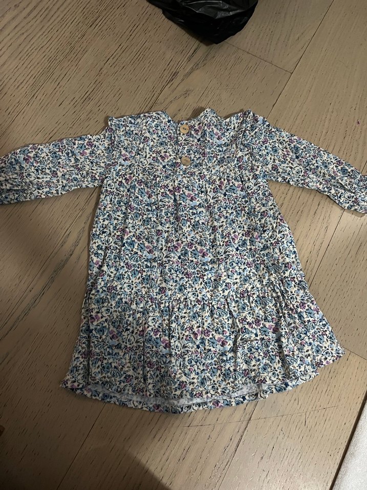 Zara Çiçek Desenli Pamuklu Kız Çocuk Elbisesi - Görsel 2