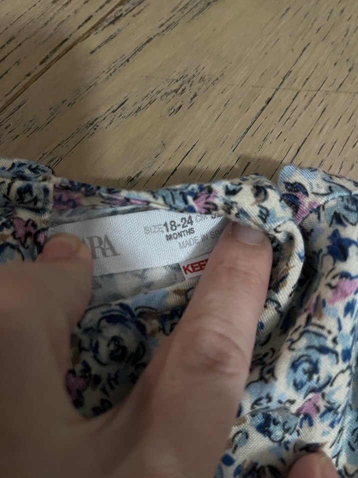 Zara Çiçek Desenli Pamuklu Kız Çocuk Elbisesi - Görsel 3