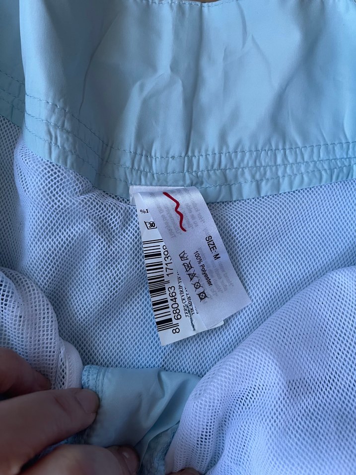 Erkek Mavi Midi Boy Rahat Yüzme Şortu - Görsel 3