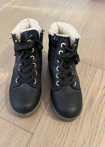 Us polo Assn Kızlar için Siyah Kürklü Lastik Bot