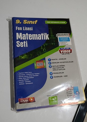 9. Sınıf Çap yayınları Matematik Seti