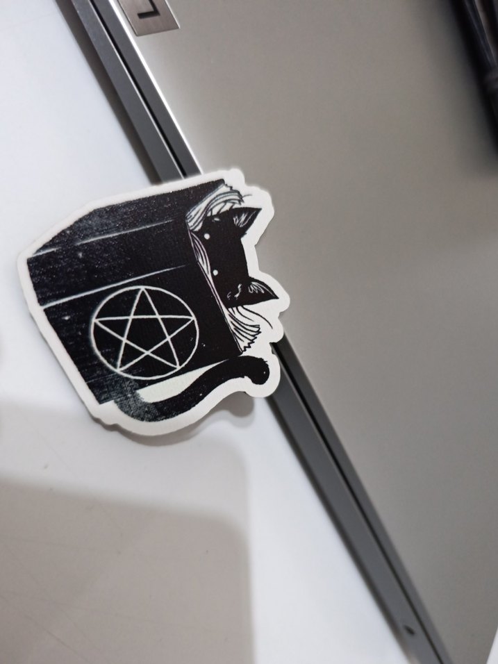 Kedili Siyah Kitaplı Sticker - Görsel 4