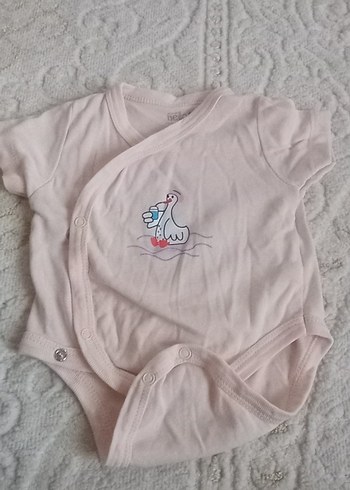 Pembe Kısa Kollu Bebek Body
