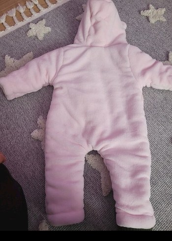 Pembe Kürklü Kız Bebek Tulumu - Görsel 6