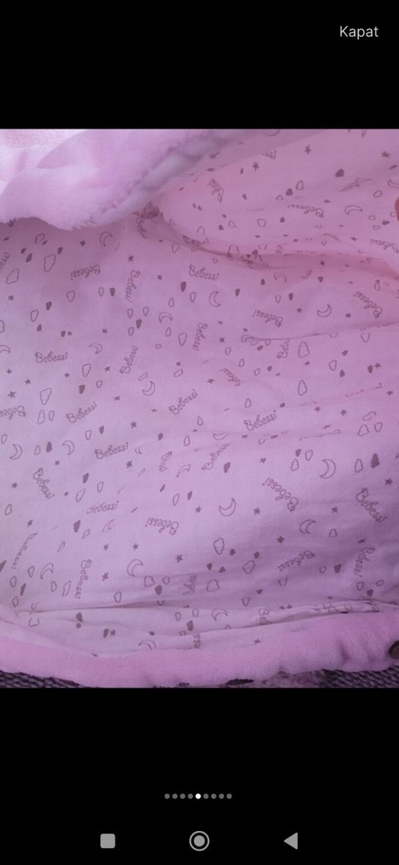 Pembe Kürklü Kız Bebek Tulumu - Görsel 5