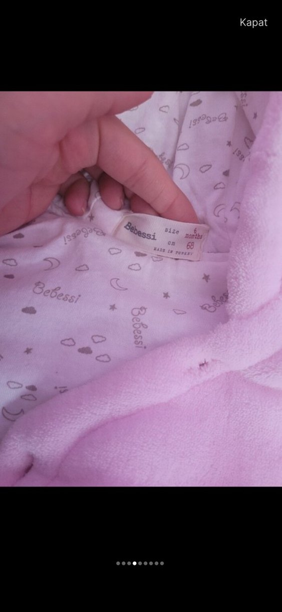 Pembe Kürklü Kız Bebek Tulumu - Görsel 4