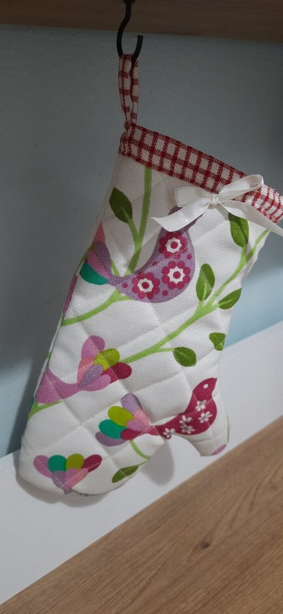 Renkli Desenli Fırın Eldiveni ve Tutacak - Görsel 3