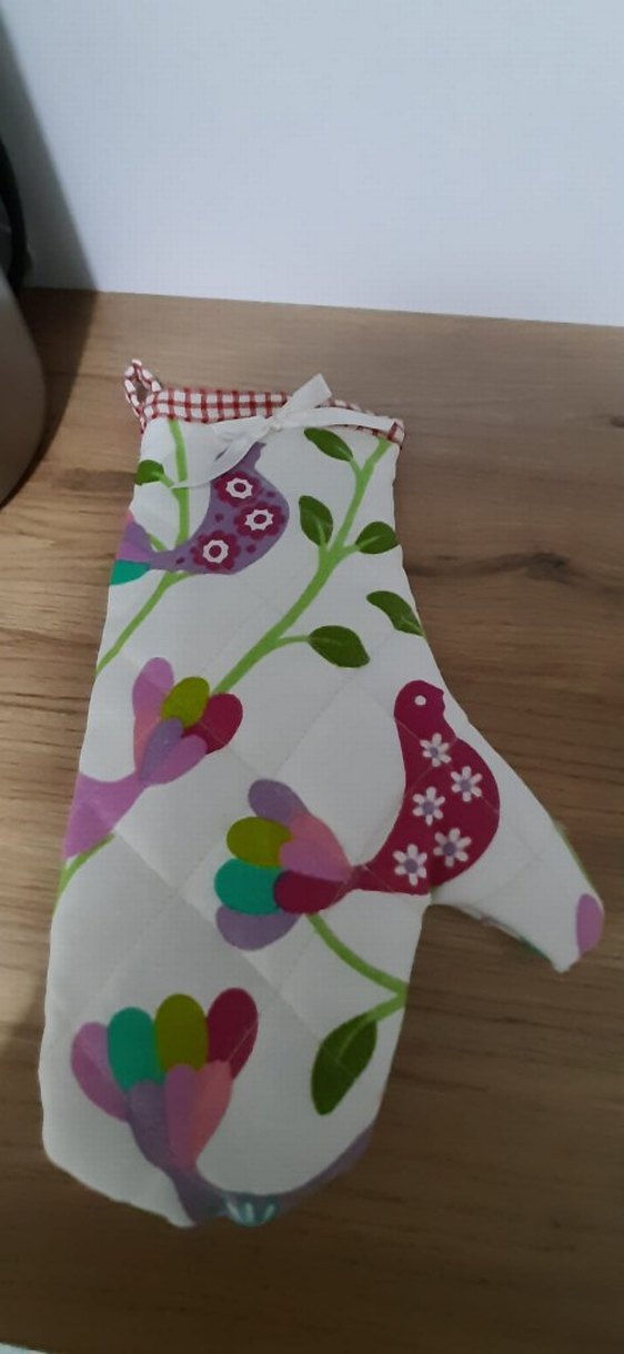 Renkli Desenli Fırın Eldiveni ve Tutacak - Görsel 5