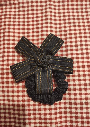 Denim kumaş Saç Tokası - Görsel 2