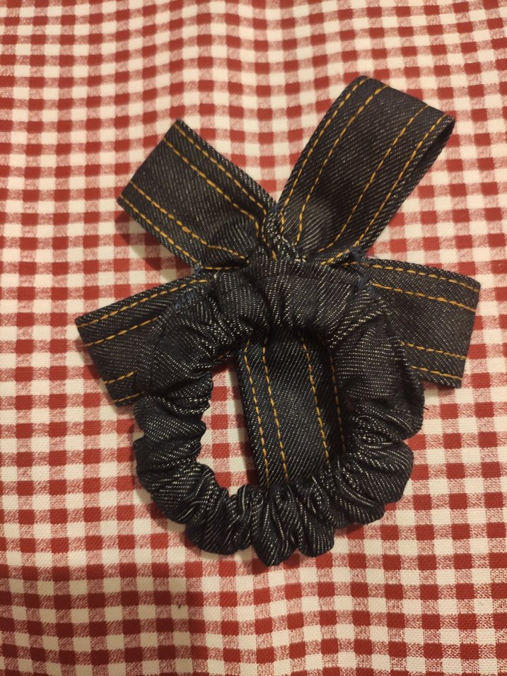 Denim kumaş Saç Tokası - Görsel 3