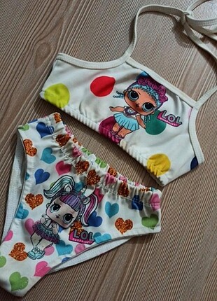 LOL bebek desenli bikini alt üst takım