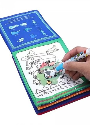 Su Kalemi ile Resim Çizim Bez Kitabı