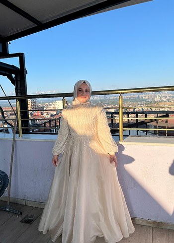 xxl Beden ten rengi Renk Tesettür abiye nişanlık