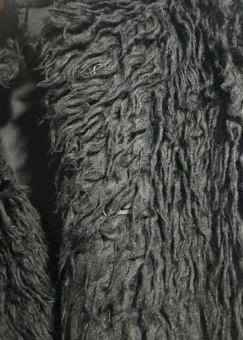 Siyah Kürk Detaylı Midi Kadın Ceket - Görsel 2