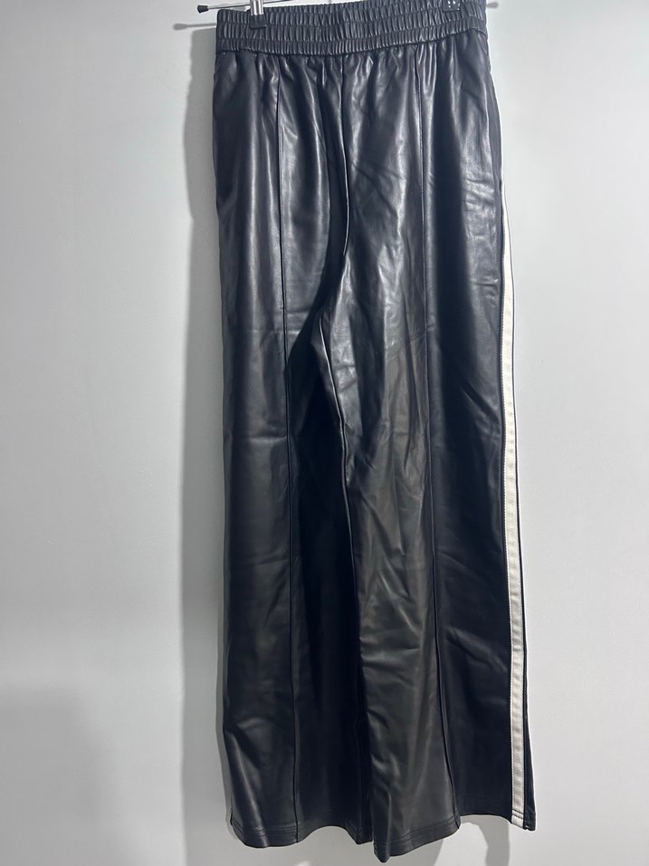 Siyah Deri Rahat Kesim Pantolon - Görsel 4