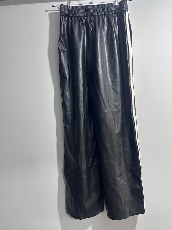 Siyah Deri Rahat Kesim Pantolon - Görsel 2