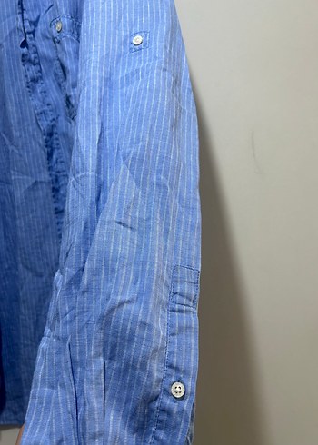 xxl Beden mavi Renk Lacoste Mavi Keten Erkek Gömlek