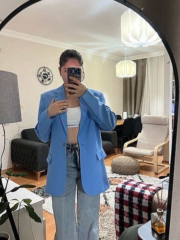 xs Beden mavi Renk Zara ceket sifir sorunsuz ürün