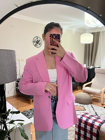 l Beden pembe Renk Zara blayzer ceket sıfır sorunsuz ürün
