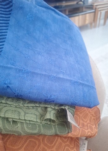 Parlak Mavi Desenli armine sport şal - Görsel 3