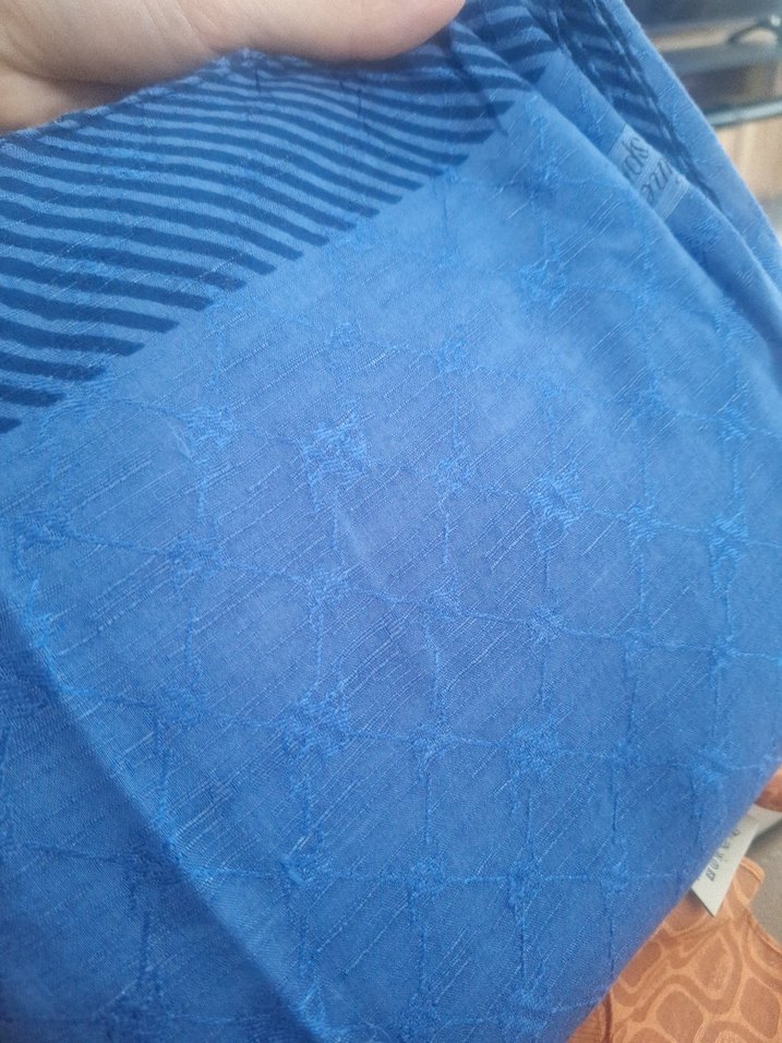 Parlak Mavi Desenli armine sport şal - Görsel 2