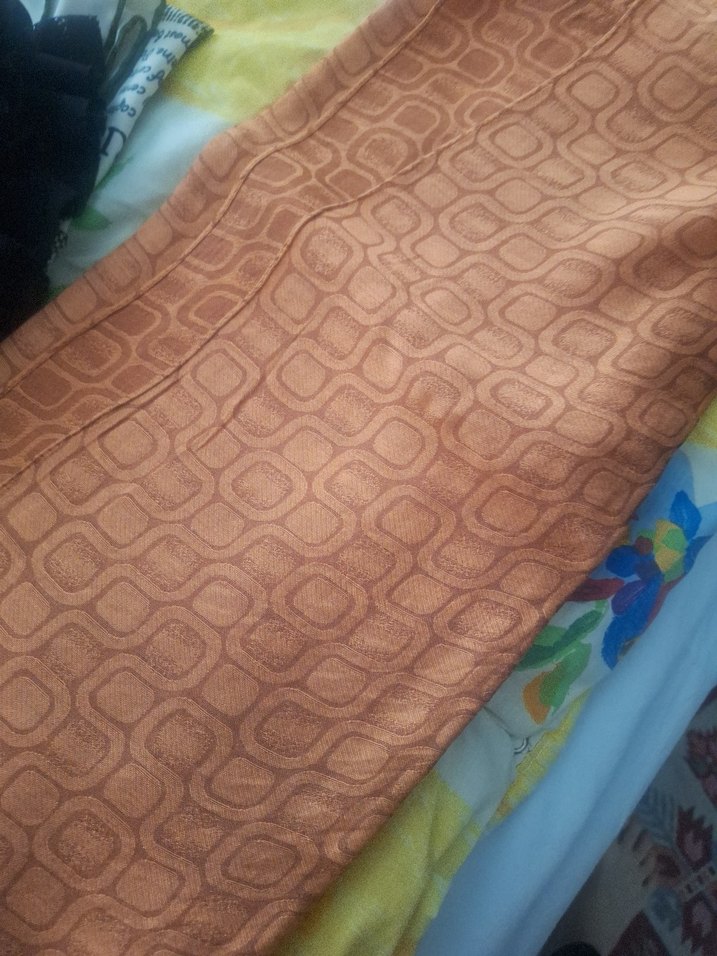 Desenli Turuncu şal - Görsel 2