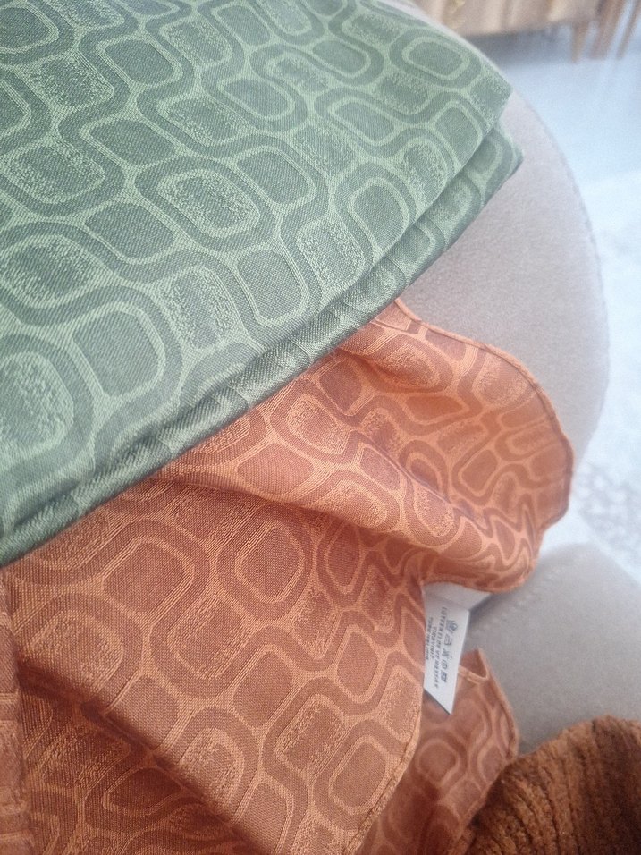 Desenli Turuncu şal - Görsel 3