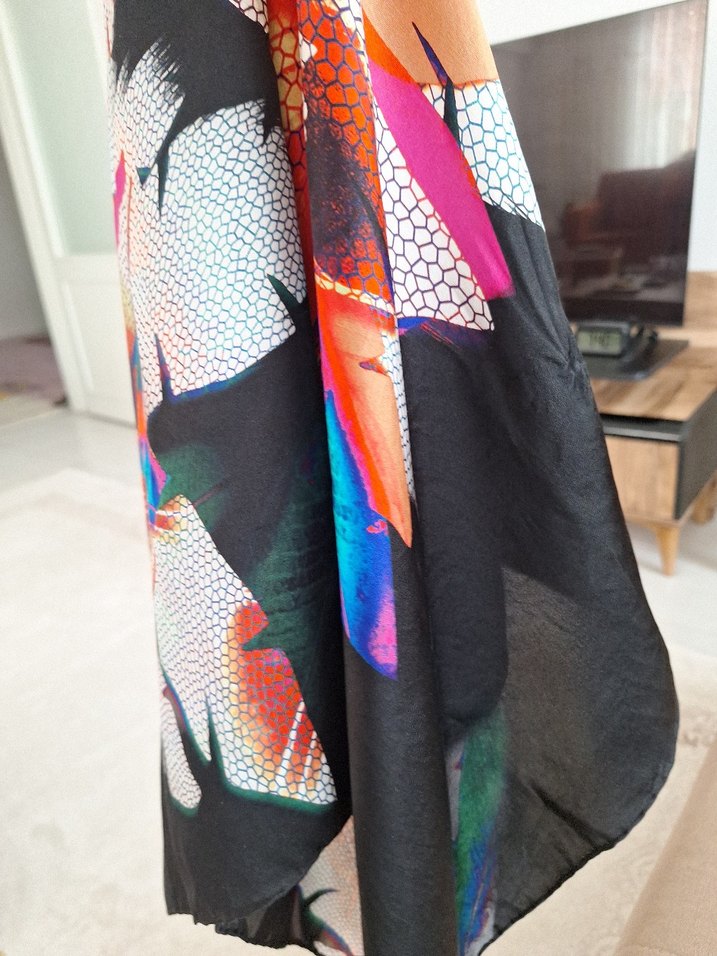 Kadın Çok Renkli iprk eşarp - Görsel 2