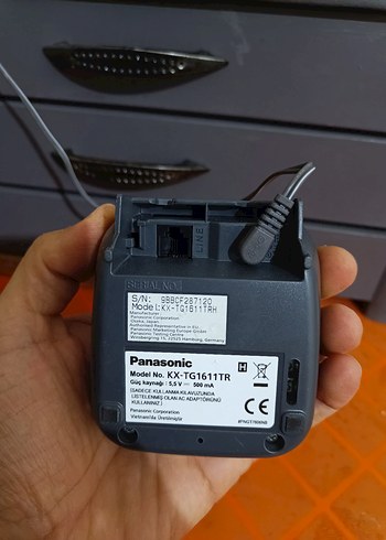 Panasonic Siyah Kablosuz Telsiz Telefon El Ünitesi - Görsel 4