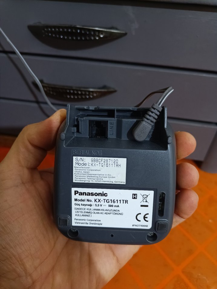 Panasonic Siyah Kablosuz Telsiz Telefon El Ünitesi - Görsel 4