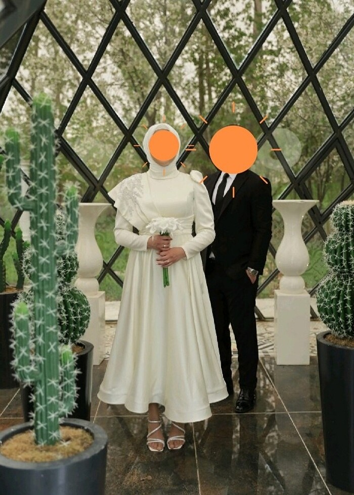 Kirik beyaz elbise - Görsel 3