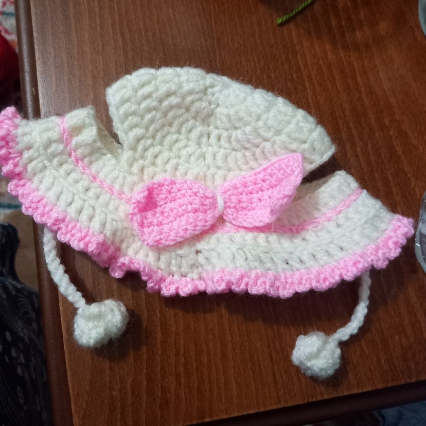 Pembe Fiyonklu Kedi Şapkası - Görsel 2