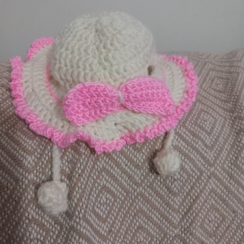 Pembe Fiyonklu Kedi Şapkası - Görsel 3