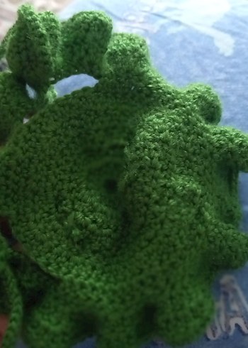 Yeşil Örme Kedi Şapkası - Görsel 5