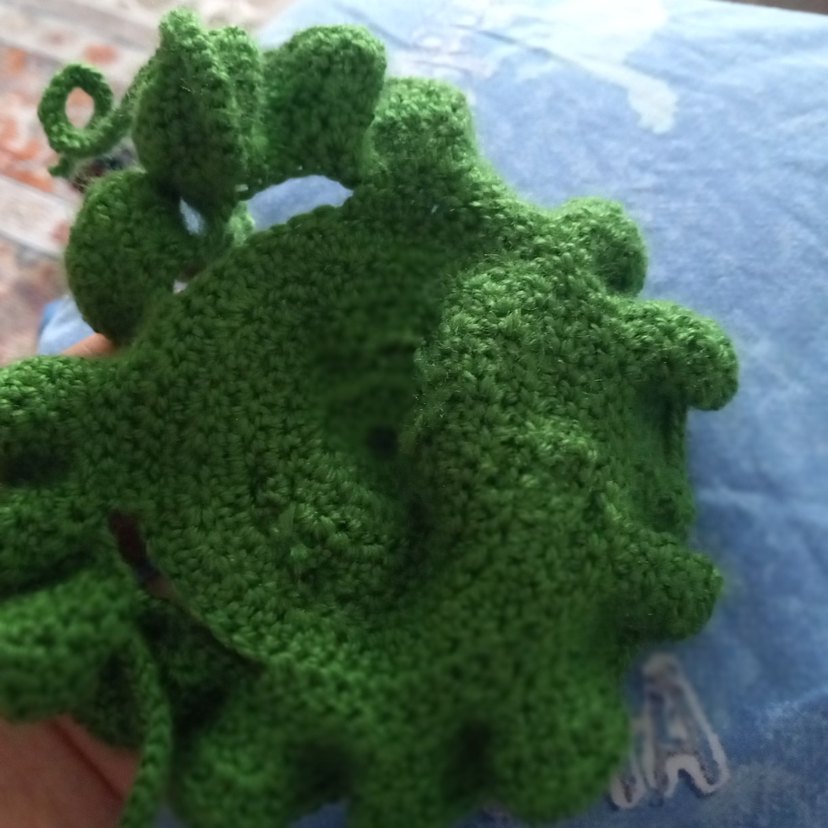 Yeşil Örme Kedi Şapkası - Görsel 5