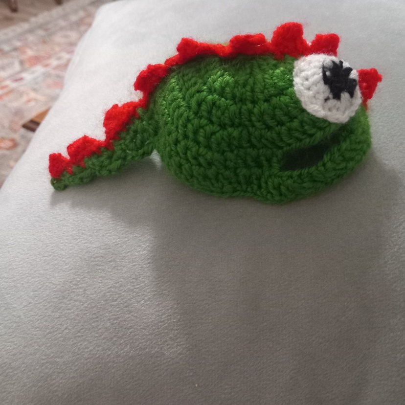 Renkli Dinozor Desenli Kedi Şapkası - Görsel 3