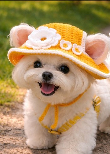 Sarı Dantel Bohem Nakışlı Köpek Kıyafeti - Görsel 2