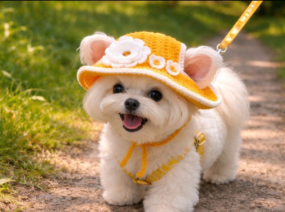 Sarı Dantel Bohem Nakışlı Köpek Kıyafeti - Görsel 2