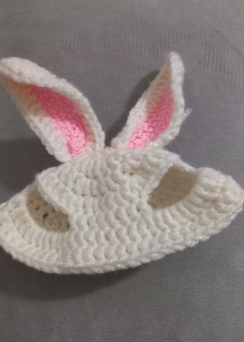 Kedi Örgü Tavşan Kulaklı şspka - Görsel 2