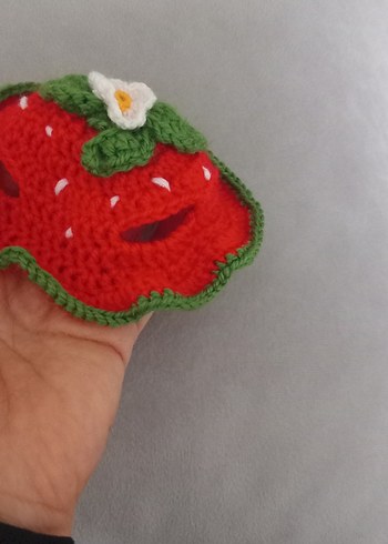 Çilekli Kedi Şapkası - Görsel 2