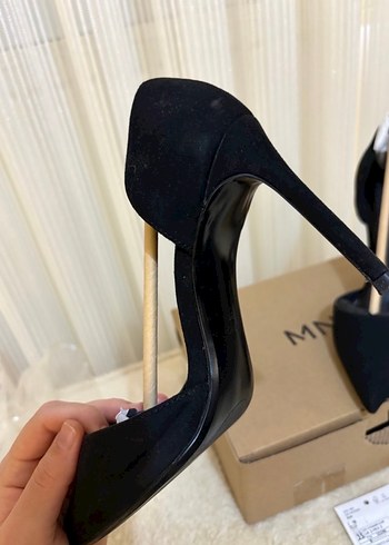 Siyah Minimalist Stiletto Topuklu Kadın Ayakkabı - Görsel 2