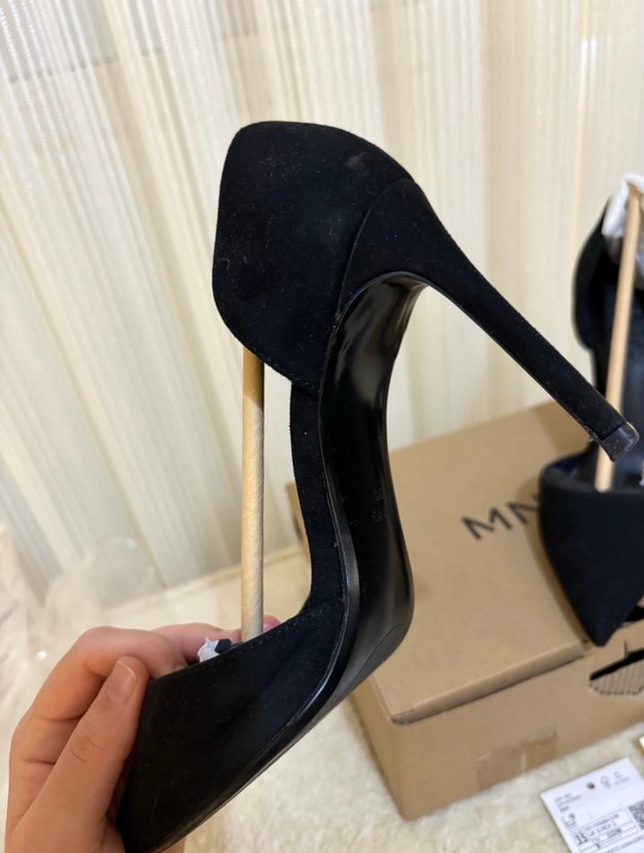 Siyah Minimalist Stiletto Topuklu Kadın Ayakkabı - Görsel 2