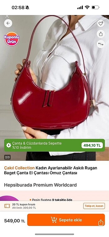 Bordo çanta