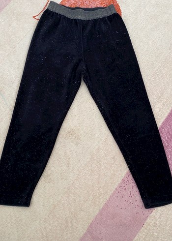 Siyah Kız Çocuk Taytları - Esnek, Sıcak Kumaş - Görsel 3