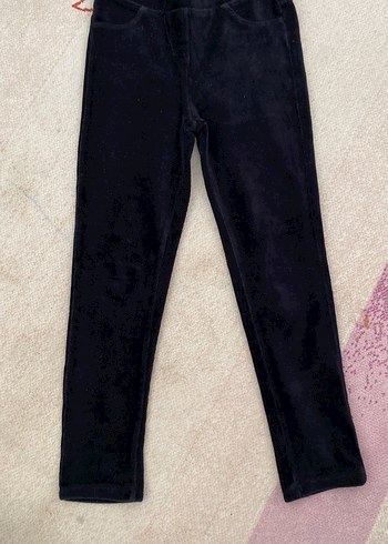 Siyah Kız Çocuk Taytları - Esnek, Sıcak Kumaş - Görsel 4