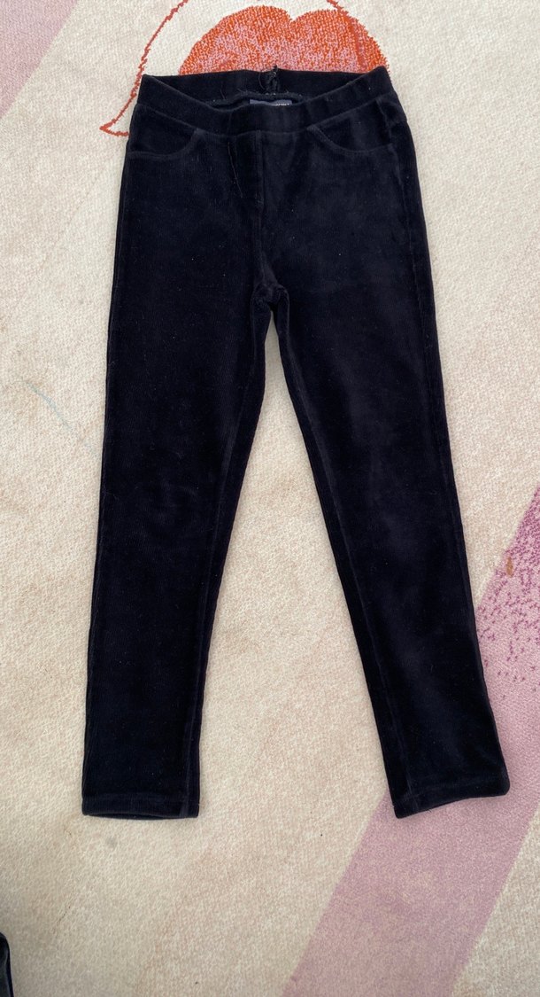 Siyah Kız Çocuk Taytları - Esnek, Sıcak Kumaş - Görsel 4