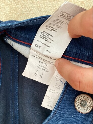 27 Beden lacivert Renk Tommy Hilfiger kot pantolon
