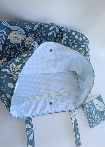 Diğer Mavi Kuşlu Tote Bag