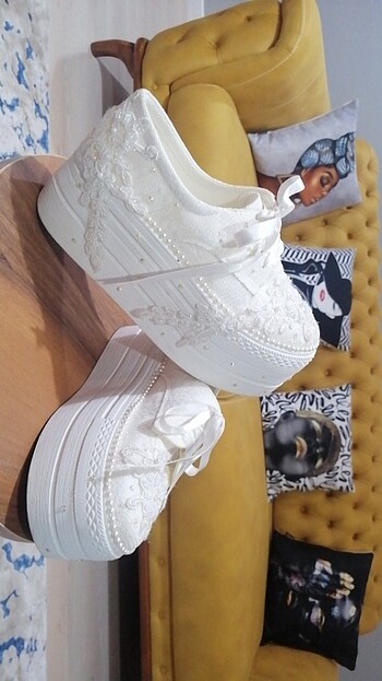 Converse ortapedik gelin ayakkabısı 7 cm